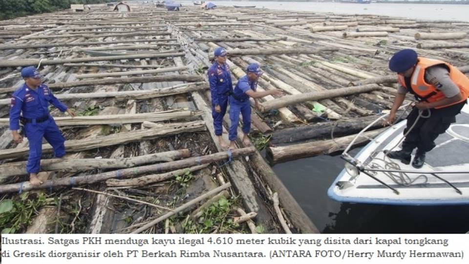 4.610 Kubik Kayu Ilegal Disita di Gresik, Negara Rugi Nyaris Rp240 M